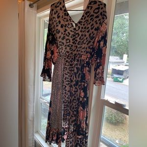 GiGio high low ruffle tunic dress size L